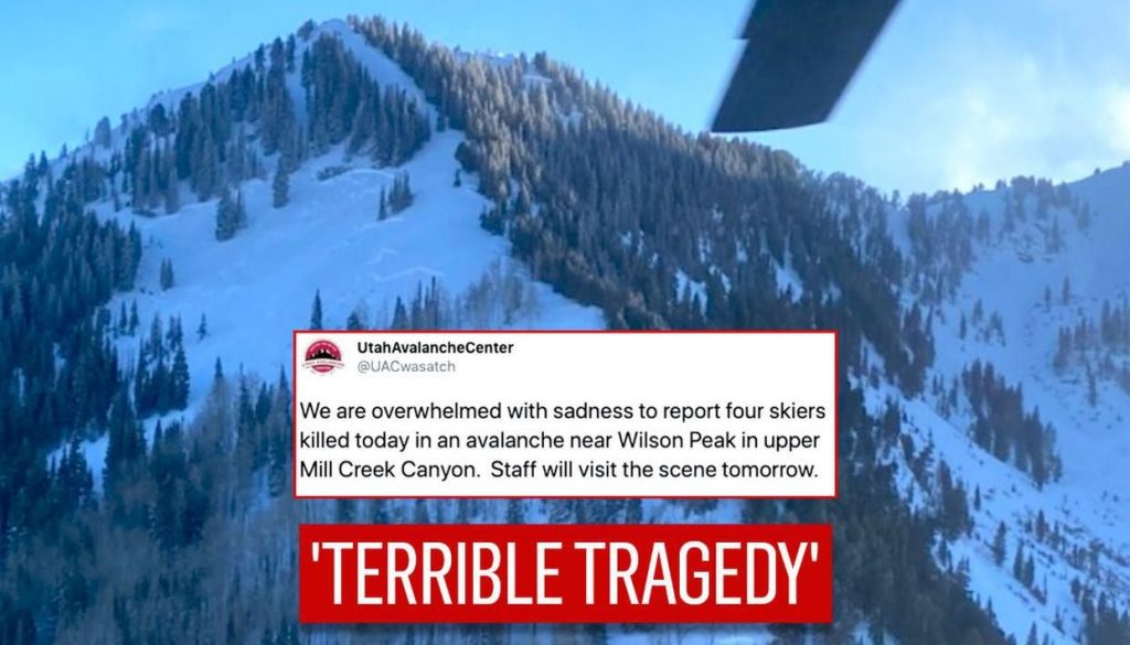 انهيار جليدي في يوتا: مقتل أربعة متزلجين بعد انزلاق ثلجي / 7 فبراير