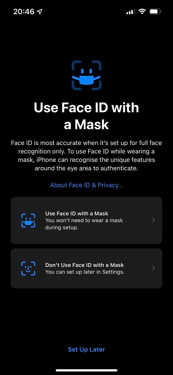 Face ID مع قناع الوجه - كيف تتعامل مع iOS 15.4