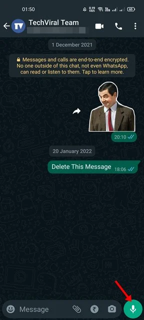 WhatsApp - كيف يمكنك الاستماع الى الرسائل الصوتية قبل ارسالها