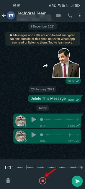 WhatsApp - كيف يمكنك الاستماع الى الرسائل الصوتية قبل ارسالها WhatsApp - كيف يمكنك الاستماع الى الرسائل الصوتية قبل ارسالها