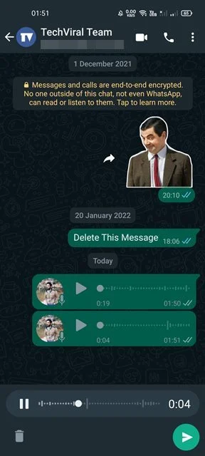 WhatsApp - كيف يمكنك الاستماع الى الرسائل الصوتية قبل ارسالها